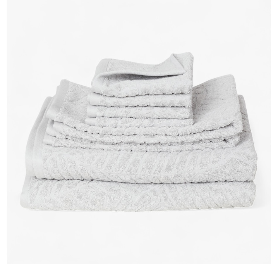 Image 219097_SIL.jpg, Product 219-097 / Price $49.99, Home Suite Leaf 8-Piece Cotton Towel Set from Home Suite on TSC.ca's Home & Garden department