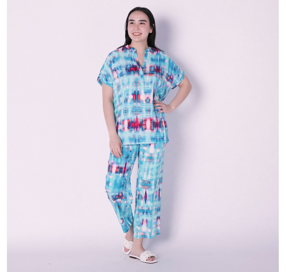 Image 219199_BLMU.jpg, Product 219-199 / Price $39.33, N Natori Aurora Challis PJ Set from N Natori on TSC.ca's Fashion department