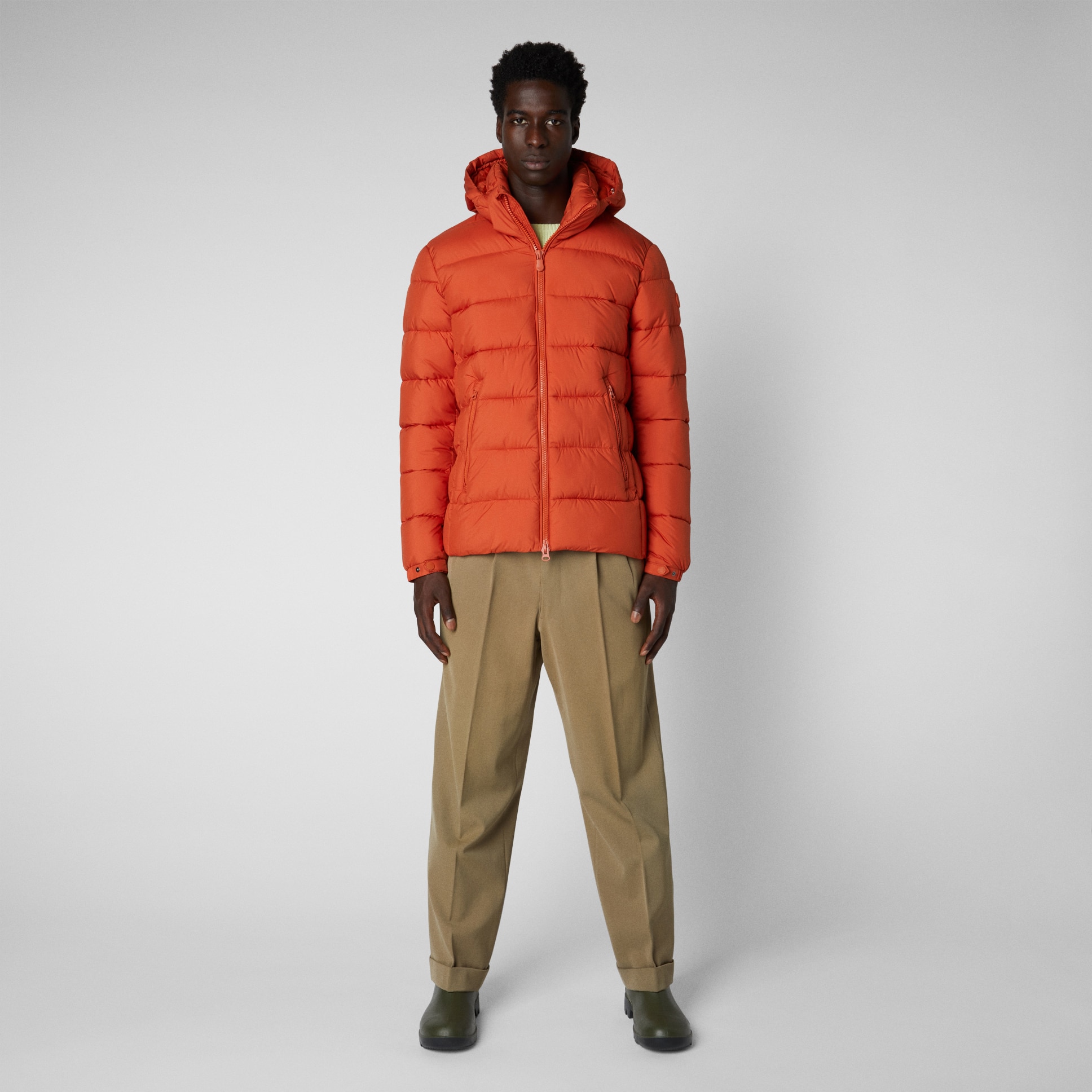 Save The Duck : Men's GIGA Ultralight Puffer Jacket in Light Grey