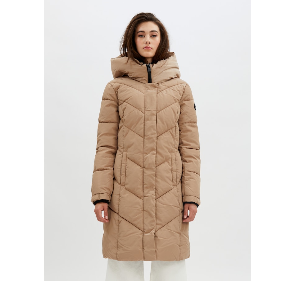 Image 219292_ALTMORE1.jpg, Product 219-292 / Price $79.33, Point Zero Long Hooded Chevron Quilted Puffer Jacket from Point Zero on TSC.ca's Fashion department