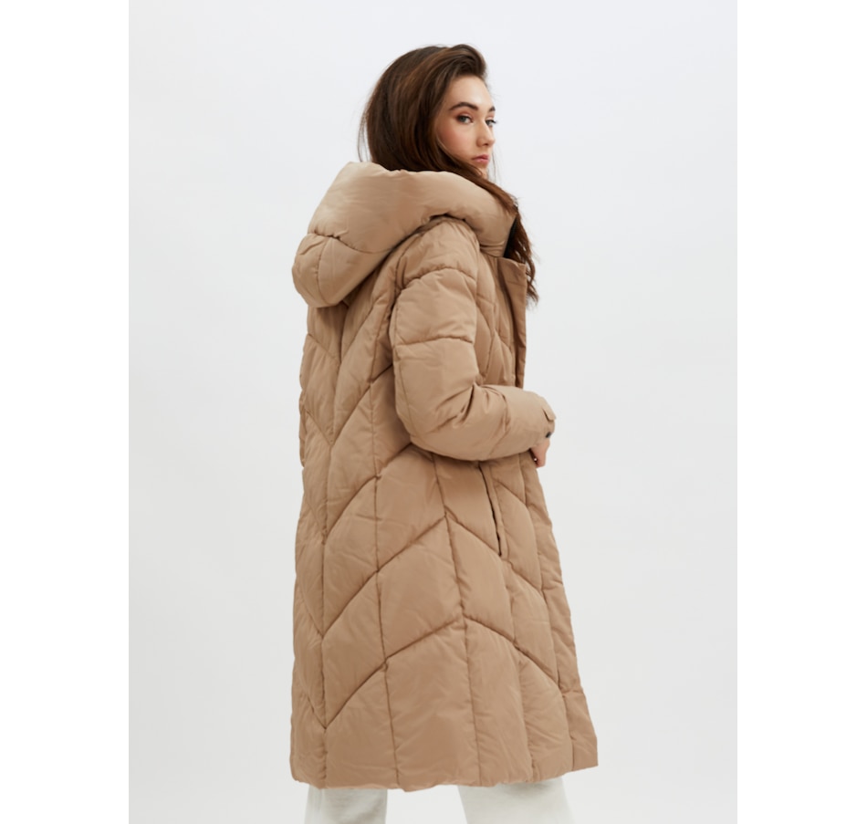 Image 219292_ALTMORE3.jpg, Product 219-292 / Price $79.33, Point Zero Long Hooded Chevron Quilted Puffer Jacket from Point Zero on TSC.ca's Fashion department