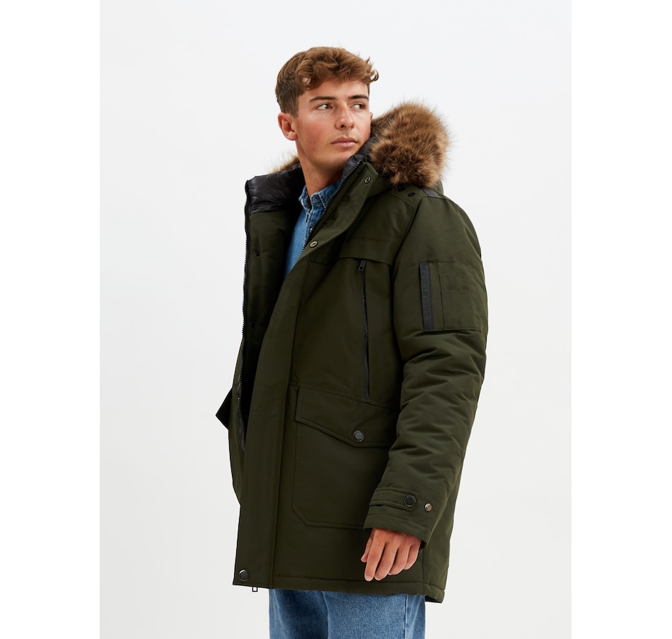 Clothing & Shoes - Jackets & Coats - Coats & Parkas - Point Zero Zip Front  Hooded Parka With Fur Lining - Online Shopping for Canadians