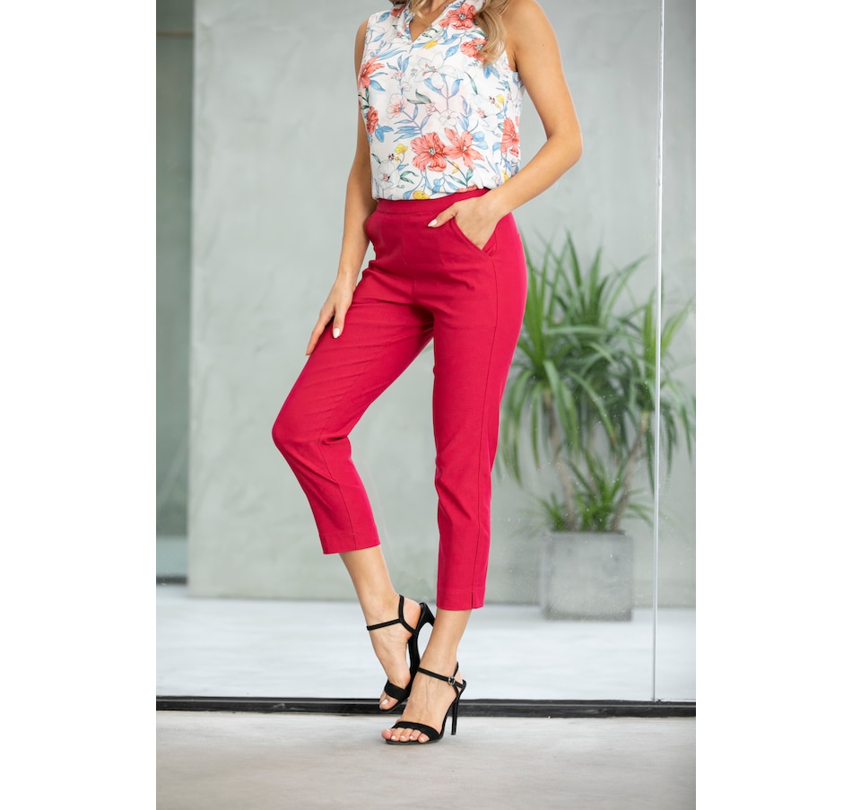 Clothing & Shoes - Bottoms - Pants - Orange Fashion Village Printed Flat  Front Pull-On Capri - Online Shopping for Canadians