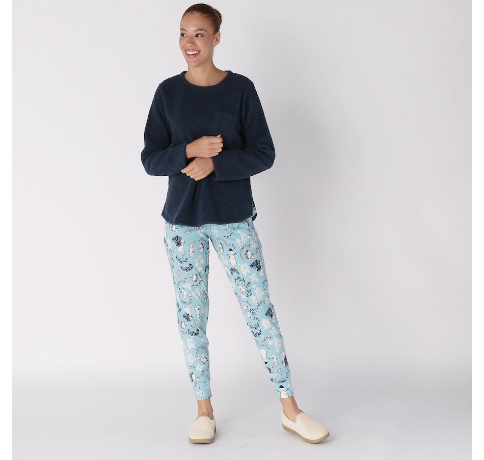 Image 219343_NVWNT.jpg, Product 219-343 / Price $24.33, Cuddl Duds Cozy Sherpa And Jersey PJ Set from Cuddl Duds on TSC.ca's Fashion department