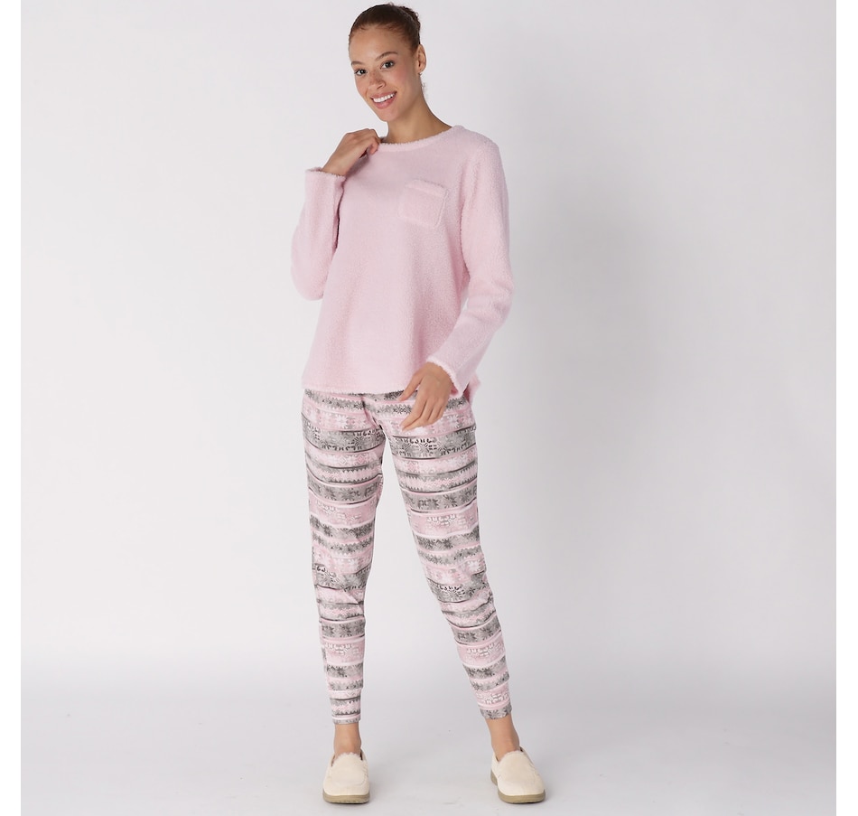 Image 219343_PKFRS.jpg, Product 219-343 / Price $24.33, Cuddl Duds Cozy Sherpa And Jersey PJ Set from Cuddl Duds on TSC.ca's Fashion department