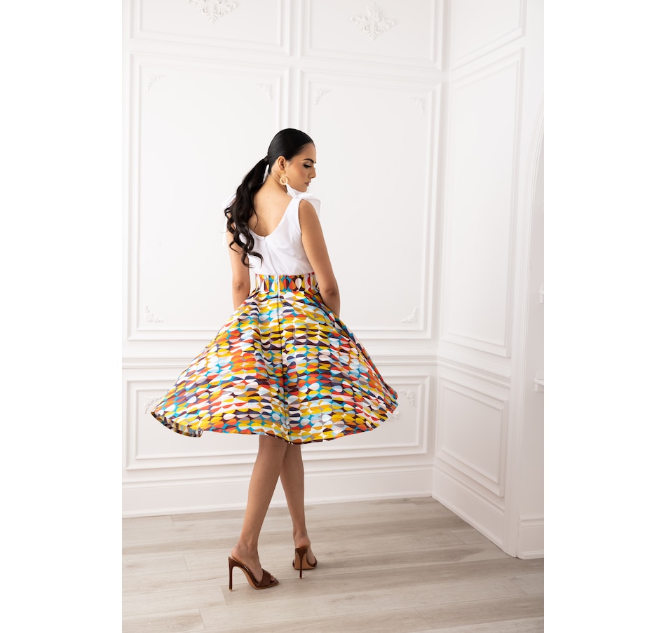 Clothing & Shoes - Bottoms - Skirts - Kaela Kay Print Flare Skirt - Online  Shopping for Canadians
