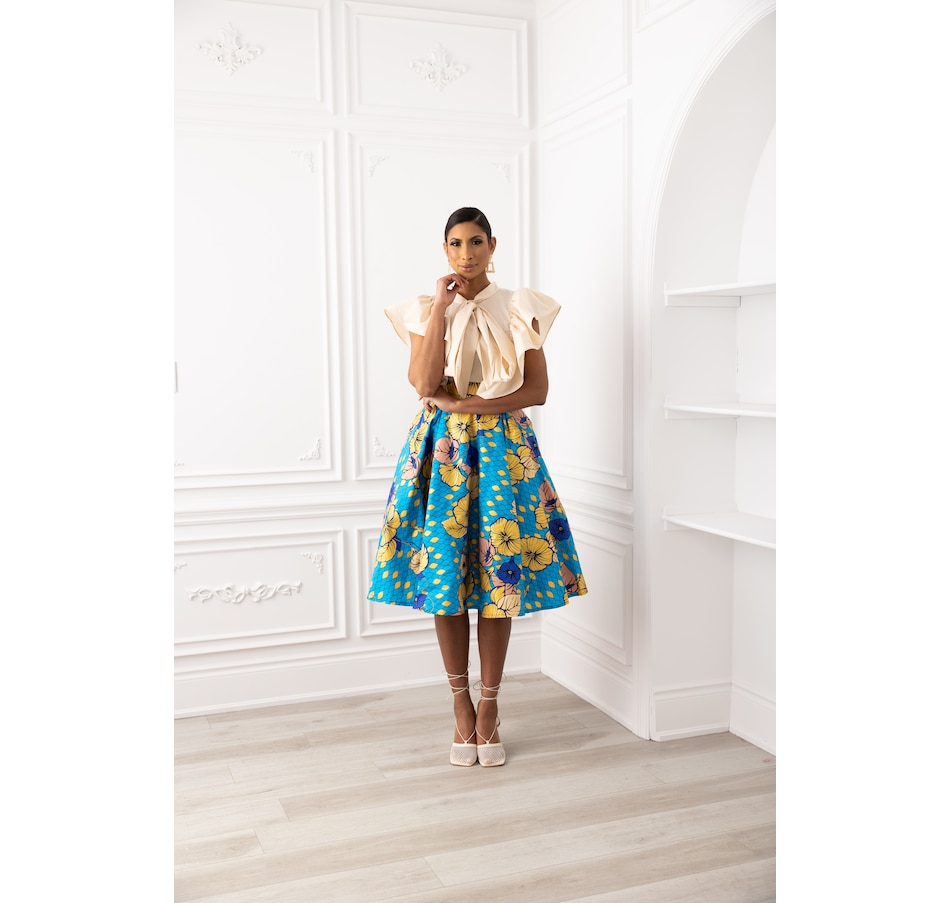 Image 219360_BLYE.jpg, Product 219-360 / Price $184.88, Kaela Kay Print Flare Skirt from Kaela Kay on TSC.ca's Clothing & Shoes department
