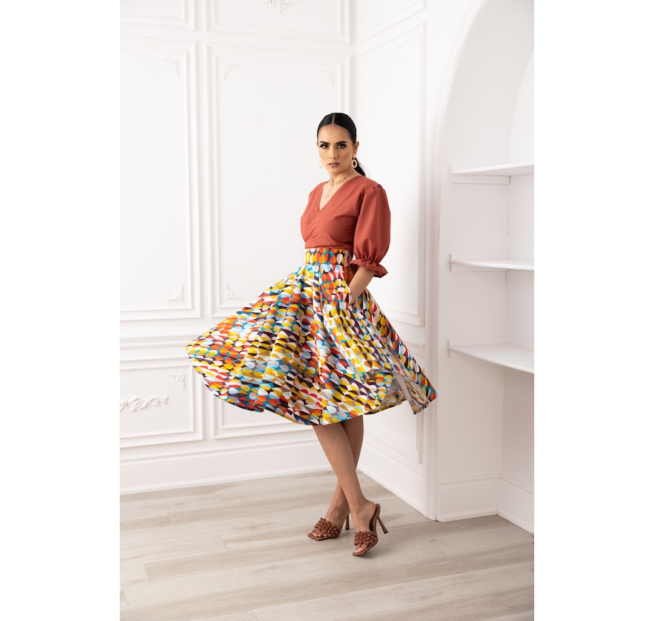 Image 219371_ALTMORE1.jpg, Product 219-371 / Price $44.33, Kaela Kay Puff Sleeve Wrap Top from Kaela Kay on TSC.ca's Fashion department