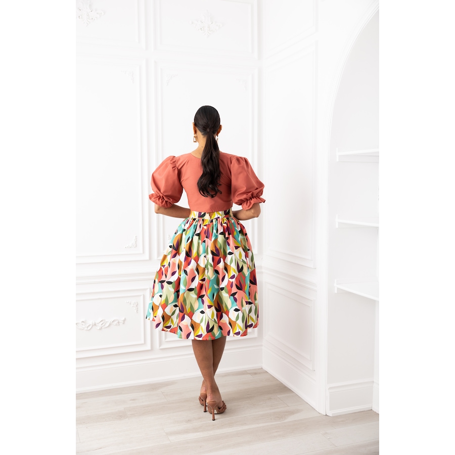 Image 219372_ALTMORE1.jpg, Product 219-372 / Price $59.33, Kaela Kay Leaf Print Gathered Waist Skirt from Kaela Kay on TSC.ca's Fashion department