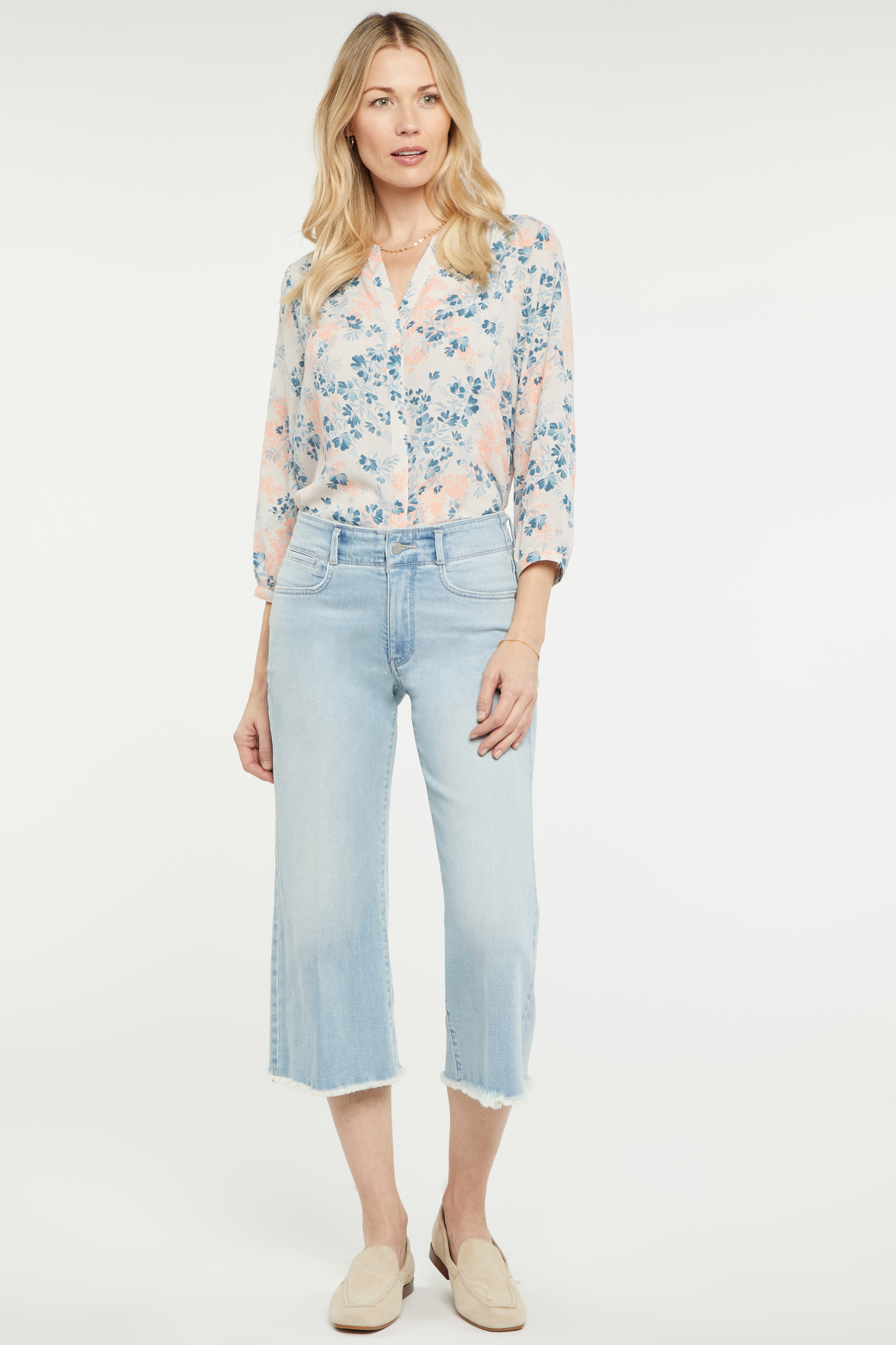 Nydj wide 2024 leg capri jeans