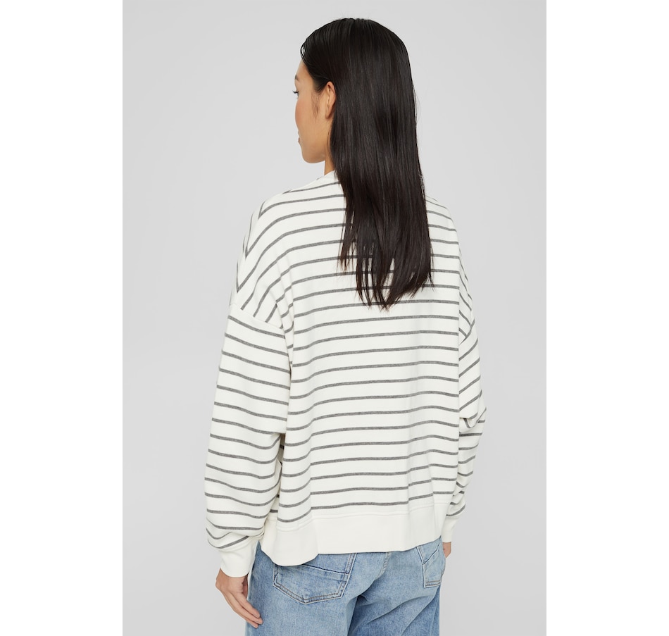 ESPRIT - Ribbed long sleeve top, organic cotton at our Online Shop