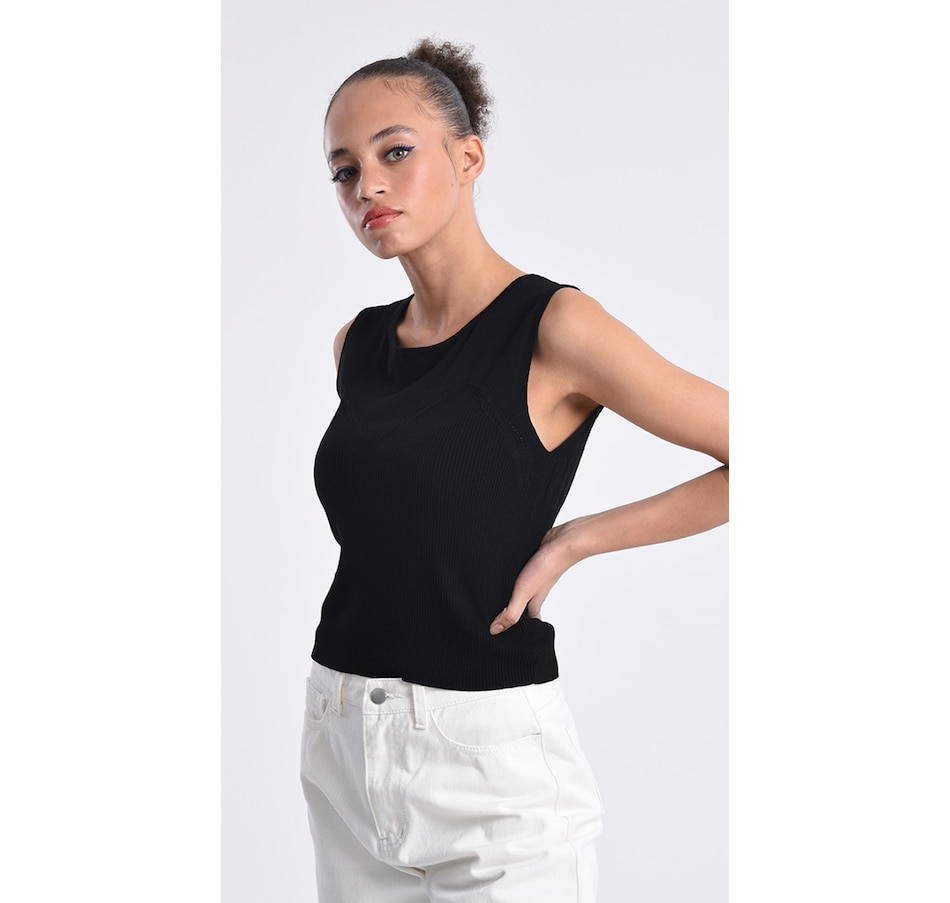 Image 219599_BLK.jpg, Product 219-599 / Price $19.33, Lili Sidonio by Molly Bracken Tank With Chest Detailing from Molly Bracken on TSC.ca's Fashion department
