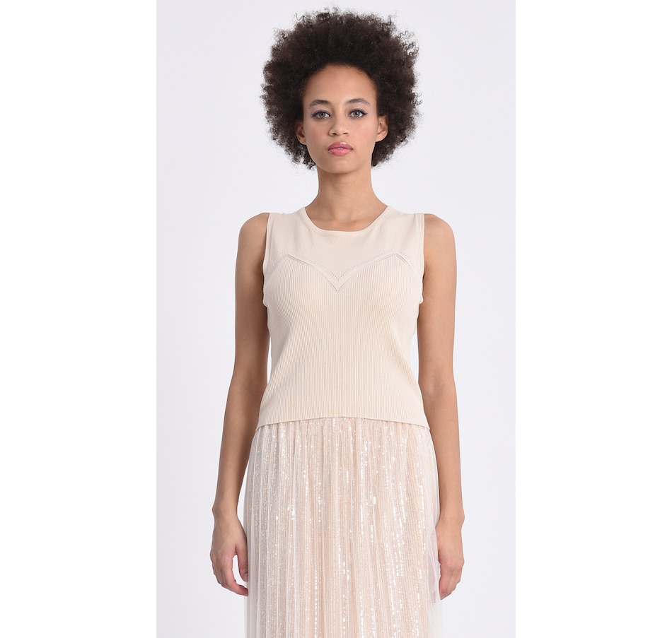 Image 219599_LBE.jpg, Product 219-599 / Price $19.33, Lili Sidonio by Molly Bracken Tank With Chest Detailing from Molly Bracken on TSC.ca's Fashion department
