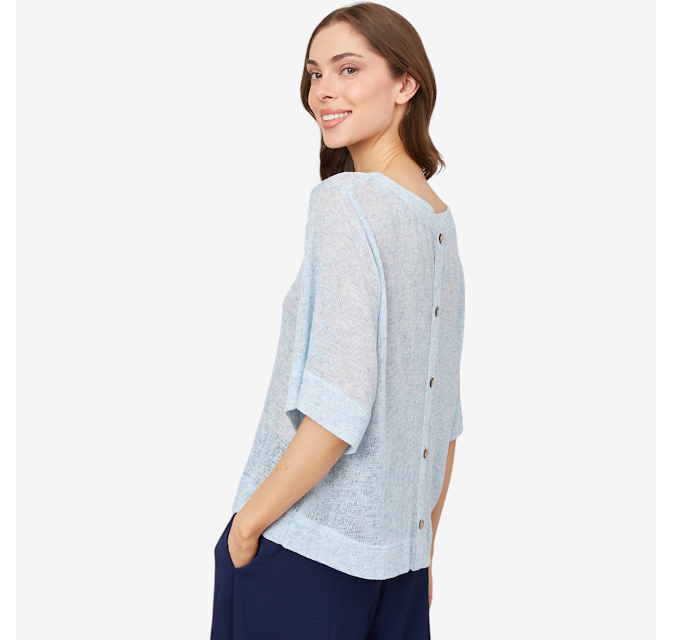 Image 219654_ALTMORE1.jpg, Product 219-654 / Price $54.88, Red Coral Button Back Detail Light Topper from Red Coral Fashions on TSC.ca's Fashion department