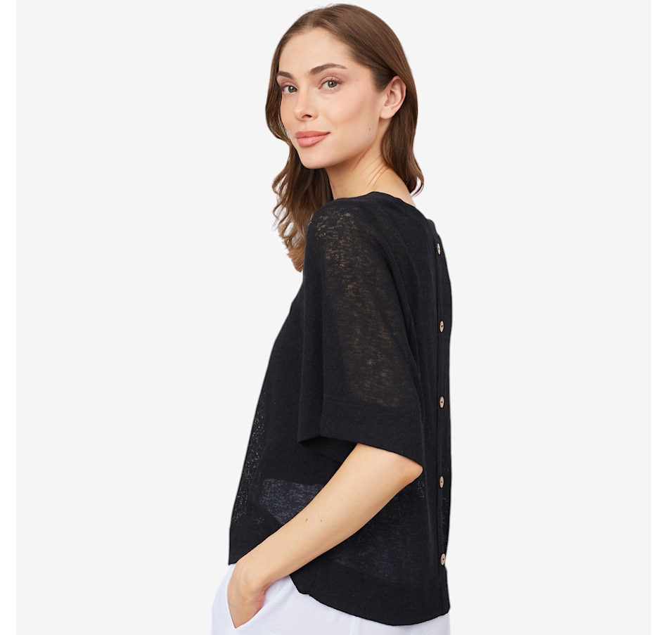 Image 219654_ALTMORE2.jpg, Product 219-654 / Price $54.88, Red Coral Button Back Detail Light Topper from Red Coral Fashions on TSC.ca's Fashion department