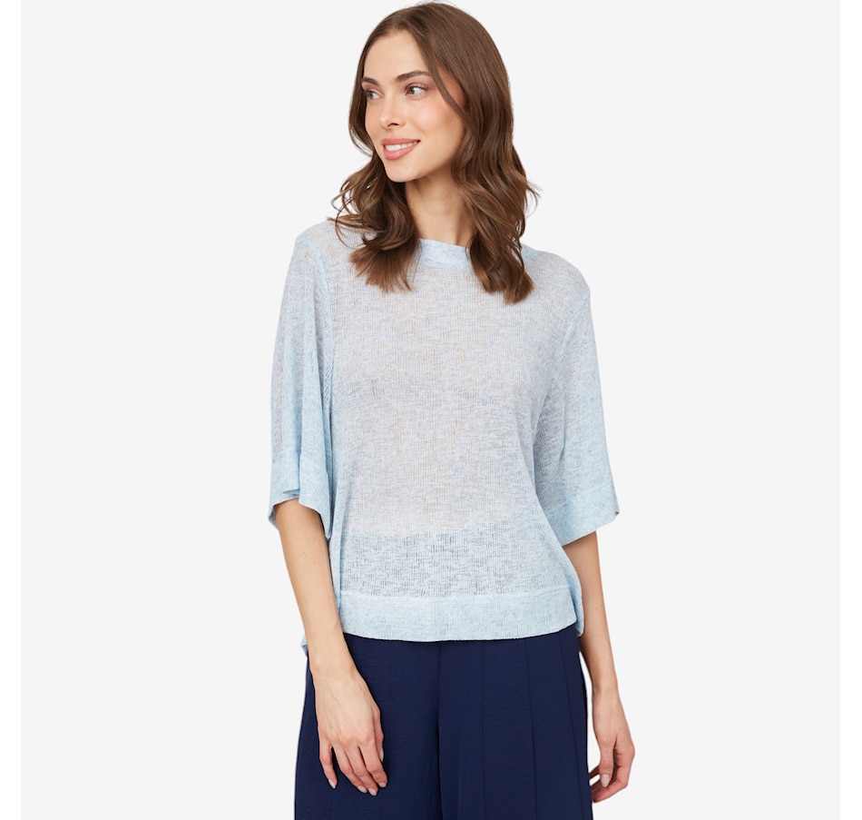 Image 219654_SKY.jpg, Product 219-654 / Price $54.88, Red Coral Button Back Detail Light Topper from Red Coral Fashions on TSC.ca's Fashion department