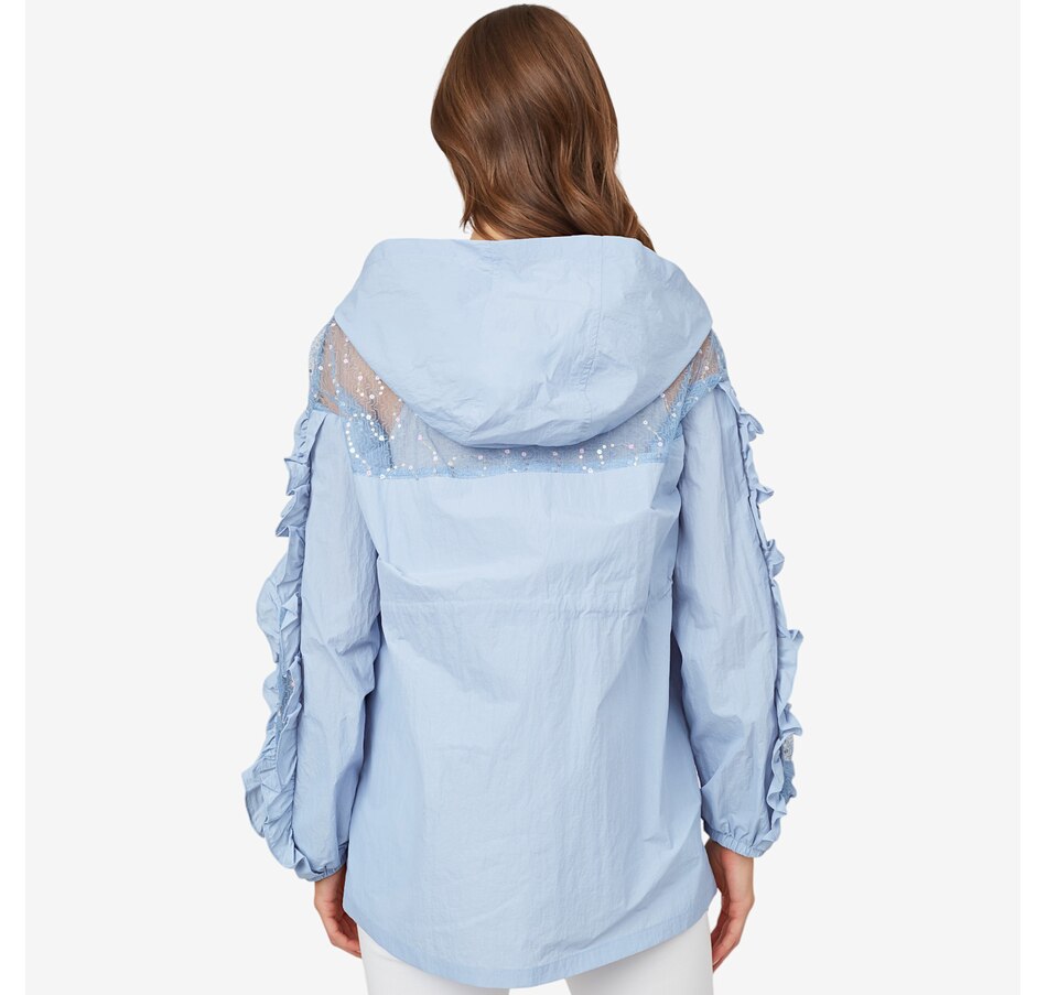 Image 219656_ALTMORE3.jpg, Product 219-656 / Price $54.88, Red Coral Sequin Lightweight Jacket with Hoody from Red Coral Fashions on TSC.ca's Fashion department