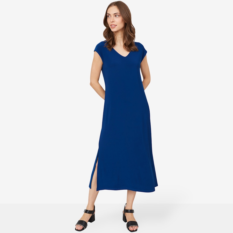 Image 219659_BLU.jpg, Product 219-659 / Price $39.88, Red Coral V-Neck Dress from Red Coral Fashions on TSC.ca's Fashion department
