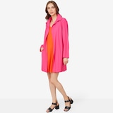 Red Coral Contrast Lined Jacket with Wired Collar