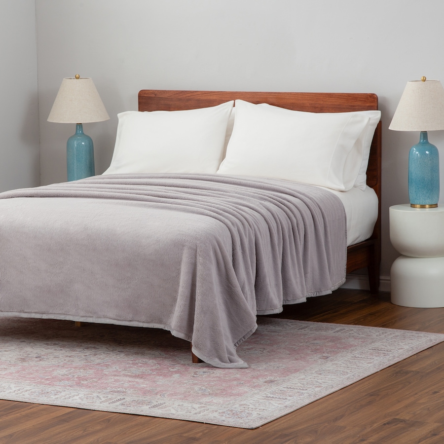 Image 219707_GRY.jpg, Product 219-707 / Price $34.99 - $51.99, Berkshire Blanket Grace Faux Fur Blanket from Berkshire on TSC.ca's Home & Garden department