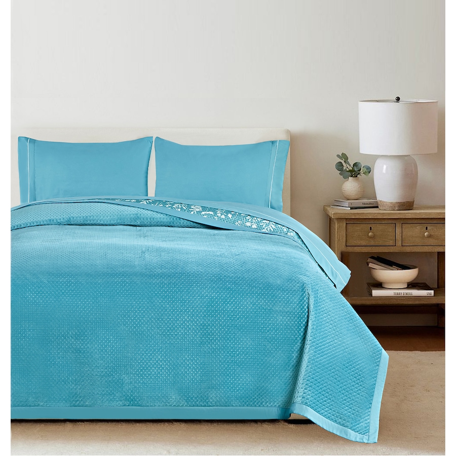 Image 219713_AQA.jpg, Product 219-713 / Price $49.99, Claro Living Home Plush Waffle Blanket from Claro Living Home on TSC.ca's Home & Garden department