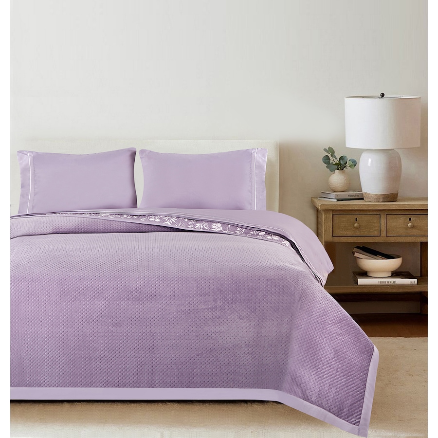 Image 219713_PUR.jpg, Product 219-713 / Price $49.99, Claro Living Home Plush Waffle Blanket from Claro Living Home on TSC.ca's Home & Garden department