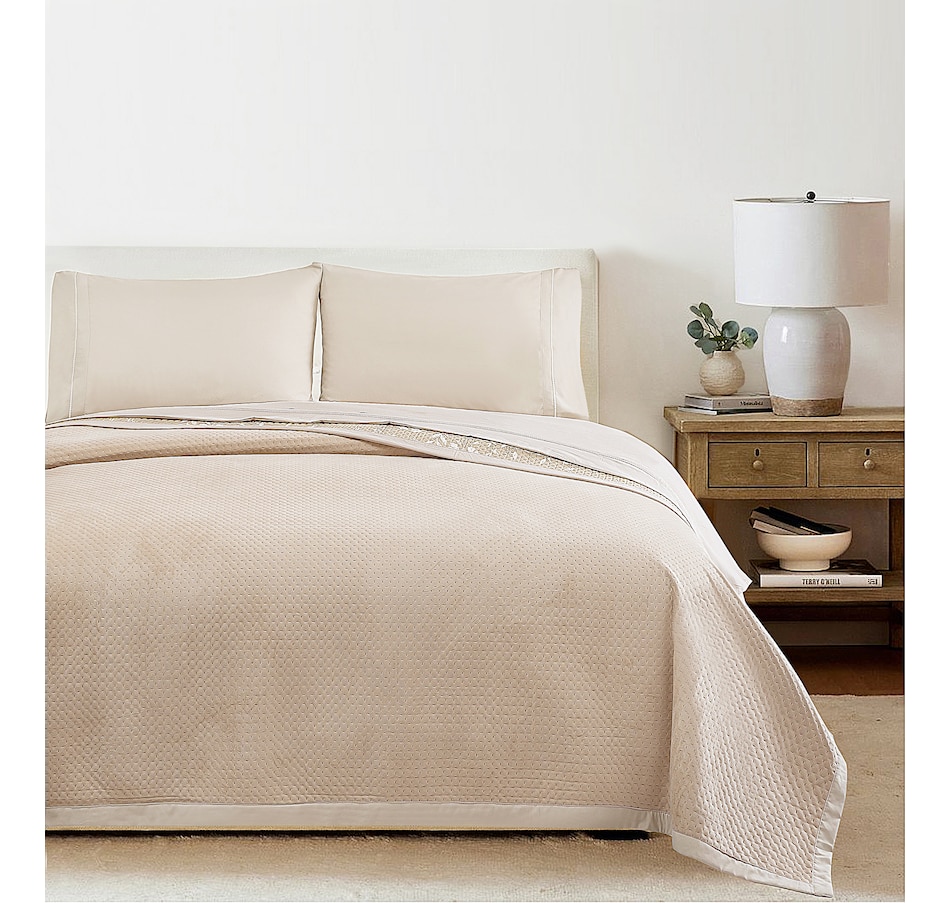 Image 219713_SAN.jpg, Product 219-713 / Price $99.99, Claro Living Home Plush Waffle Blanket from Claro Living Home on TSC.ca's Home & Garden department