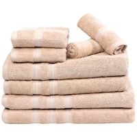 Home Suite Jono Cotton 6-Piece Towel Set plus Two-Pack of Bonus Bath Sheets