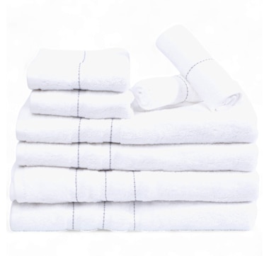 Home Suite Jono Cotton 6-Piece Towel Set plus Two-Pack of Bonus Bath Sheets