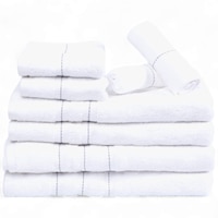 Home Suite Jono Cotton 6-Piece Towel Set plus Two-Pack of Bonus Bath Sheets