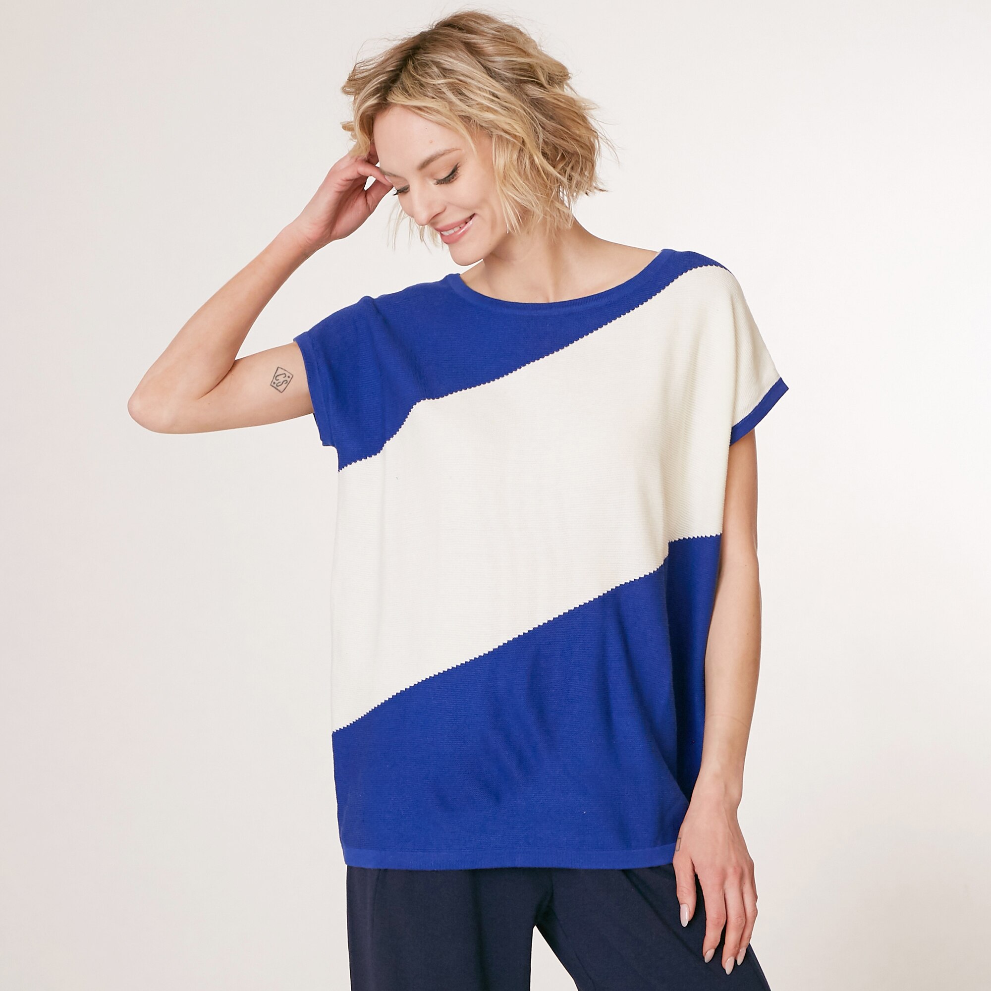 short sleeve tunic sweater