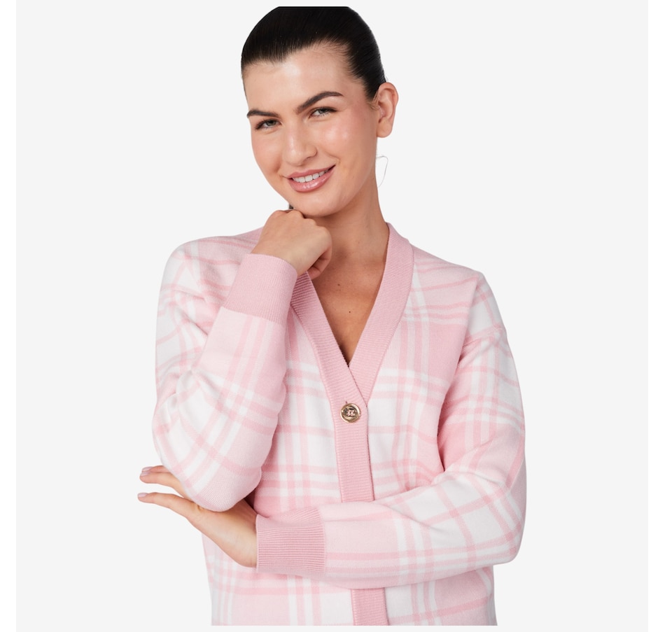 Image 219868_ALTMORE1.jpg, Product 219-868 / Price $59.88, Isaac Mizrahi The Tribeca Jacquard Sweater Cardigan from Isaac Mizrahi New York on TSC.ca's Fashion department