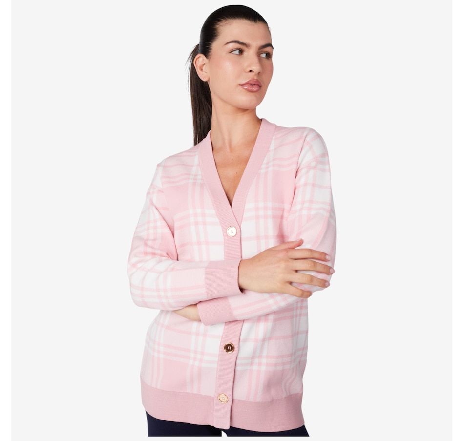 Image 219868_ALTMORE3.jpg, Product 219-868 / Price $59.88, Isaac Mizrahi The Tribeca Jacquard Sweater Cardigan from Isaac Mizrahi New York on TSC.ca's Fashion department