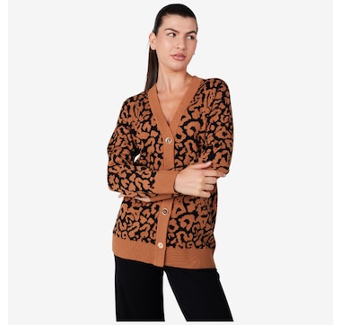 Isaac Mizrahi The Tribeca Jacquard Sweater Cardigan