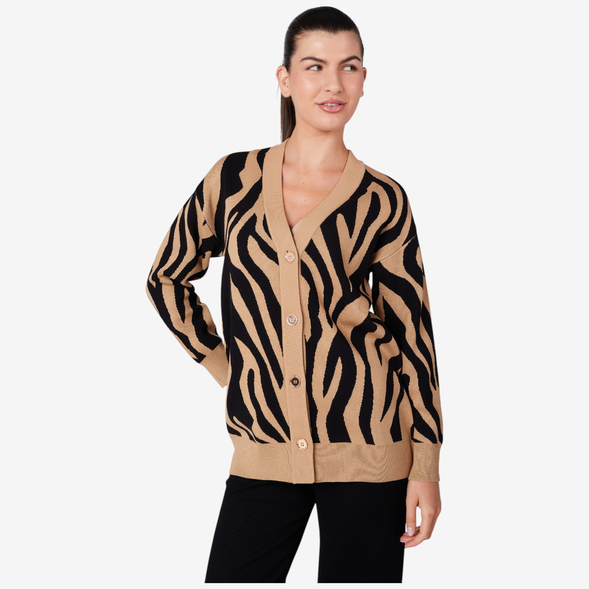 Isaac Mizrahi The Tribeca Jacquard Sweater Cardigan - TSC.ca