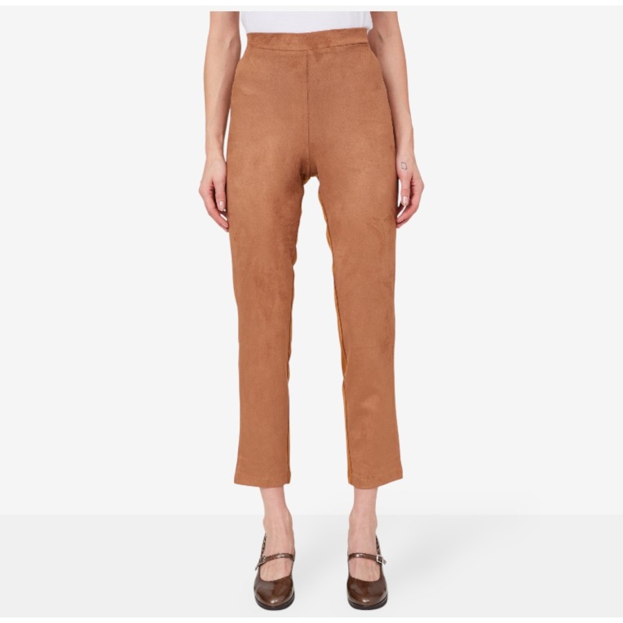 Image 219870_MOC.jpg, Product 219-870 / Price $14.33, Isaac Mizrahi Faux Suede Slim Ponte Ankle Pant from Isaac Mizrahi New York on TSC.ca's Fashion department