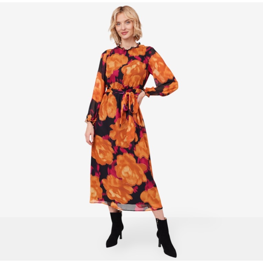 Image 219873_AMBFL.jpg, Product 219-873 / Price $39.33, Isaac Mizrahi Printed Chiffon Maxi Dress from Isaac Mizrahi New York on TSC.ca's Fashion department