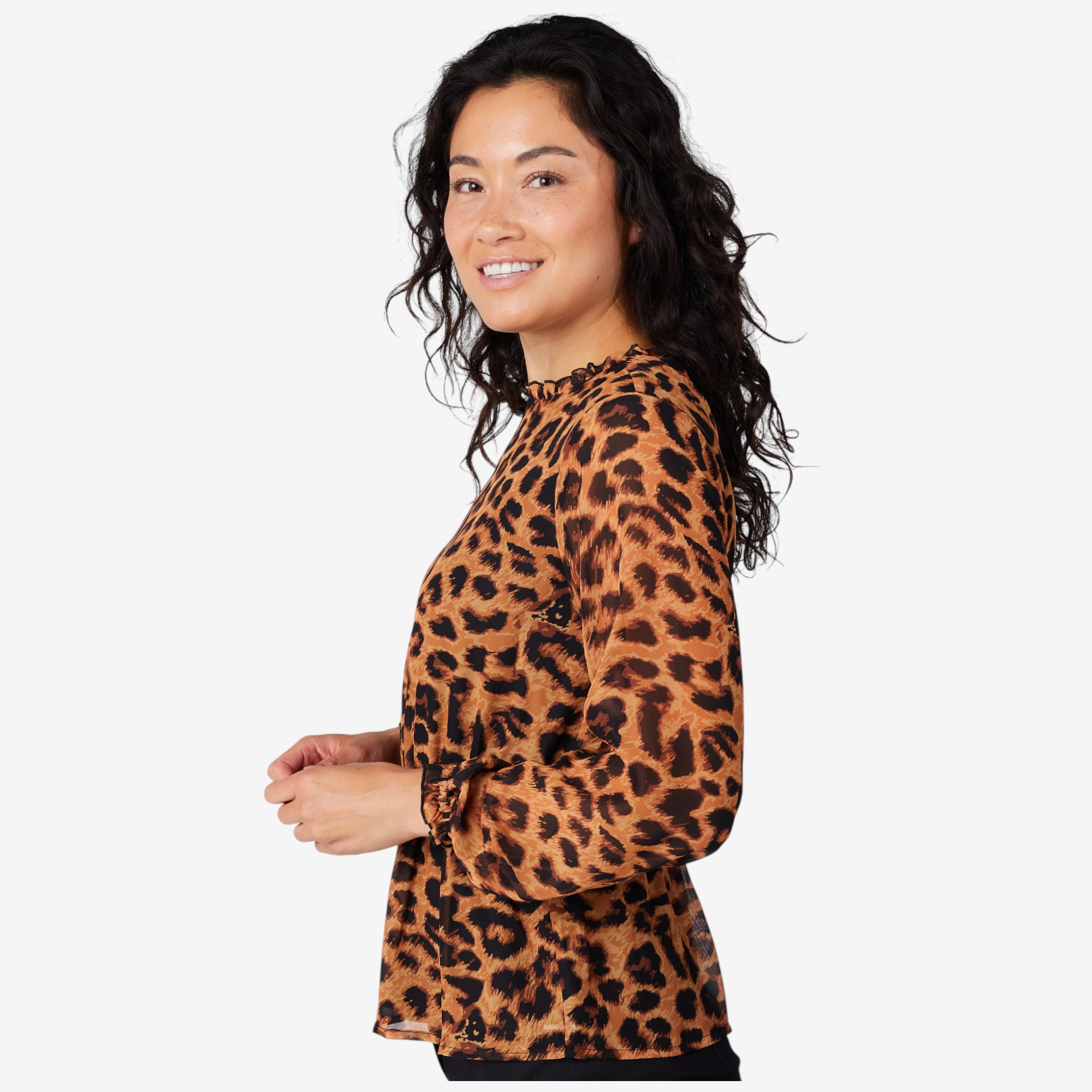 Isaac Mizrahi Printed Chiffon Peplum Top - TSC.ca
