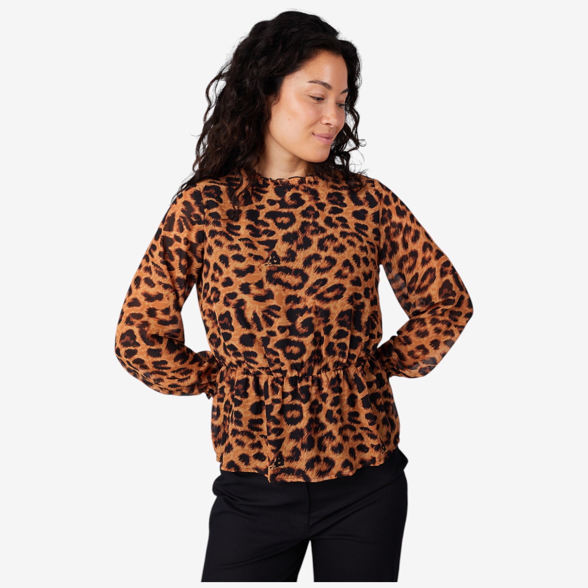 Isaac Mizrahi Printed Chiffon Peplum Top - TSC.ca