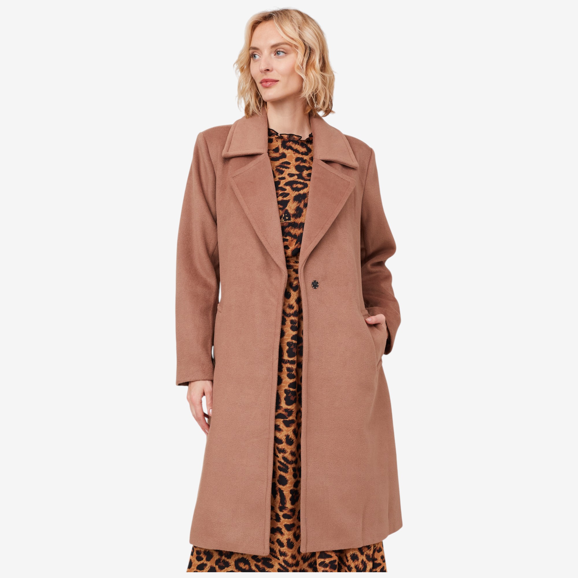 Isaac Mizrahi Wool Blend Belted Wrap Coat - TSC.ca