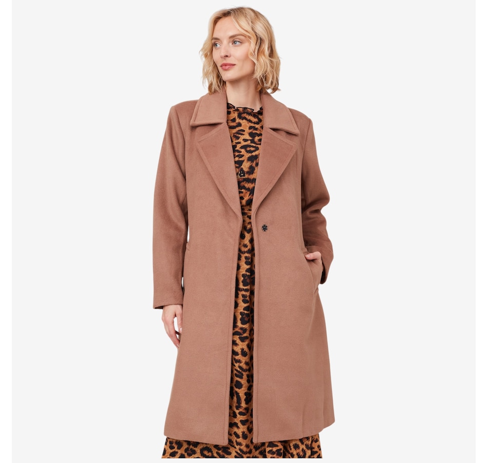 Image 219877_ALTMORE2.jpg, Product 219-877 / Price $170.88, Isaac Mizrahi Wool Blend Belted Wrap Coat from Isaac Mizrahi New York on TSC.ca's Fashion department