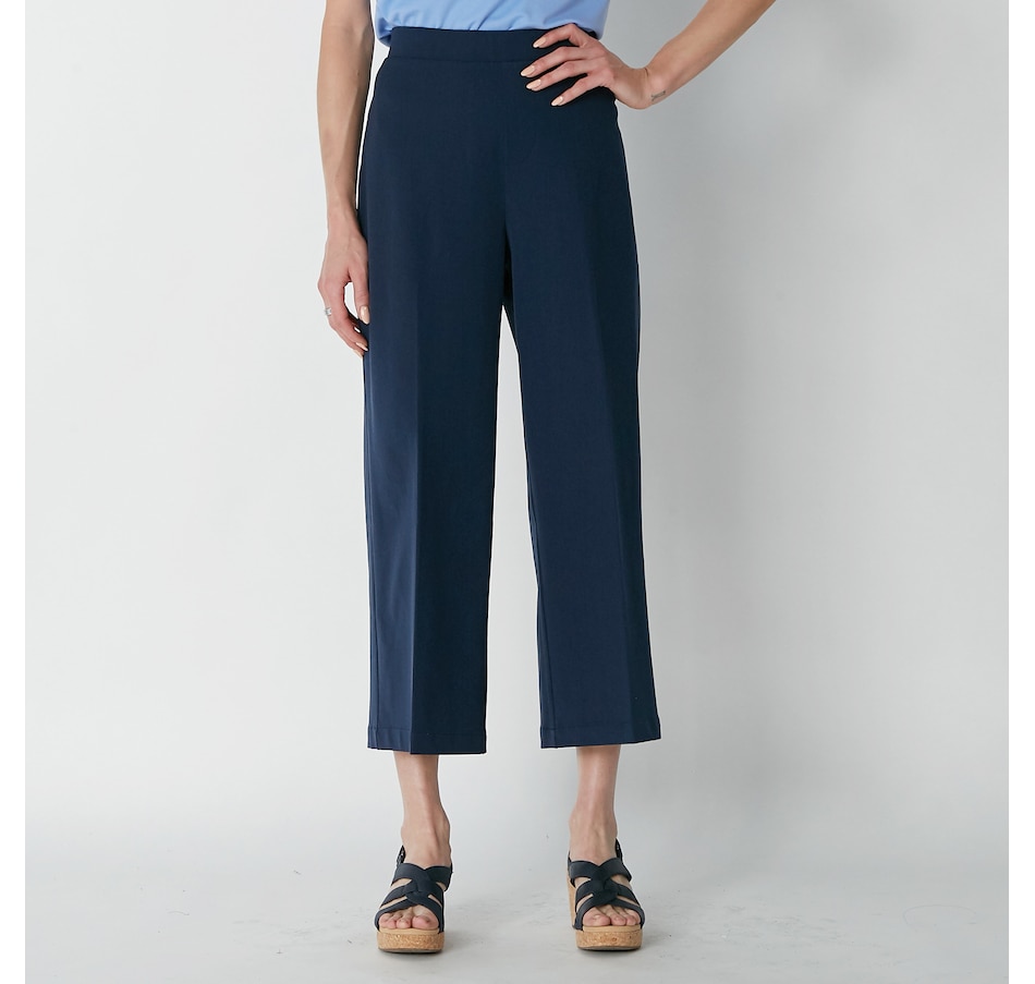 Clothing & Shoes - Bottoms - Pants - Isaac Mizrahi Non Stop Power Stretch  Twill Cropped Wide Leg - Online Shopping for Canadians