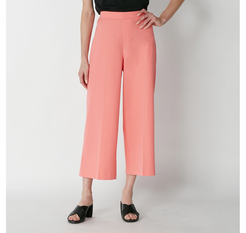 Clothing & Shoes - Bottoms - Pants - Isaac Mizrahi Non Stop Power Stretch  Twill Cropped Wide Leg - Online Shopping for Canadians