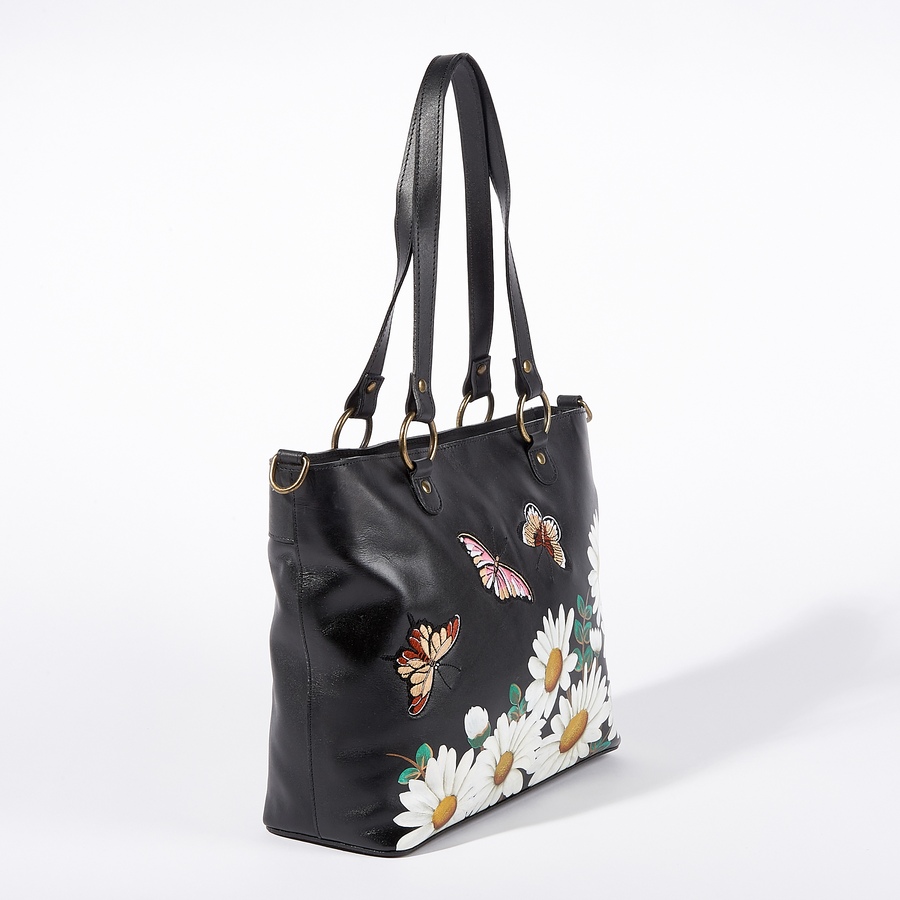 Image 219965_ALTMORE10.jpg, Product 219-965 / Price $149.88, Anuschka Painted and Embroidered Zip Top Tote from Anuschka Handbags on TSC.ca's Fashion department