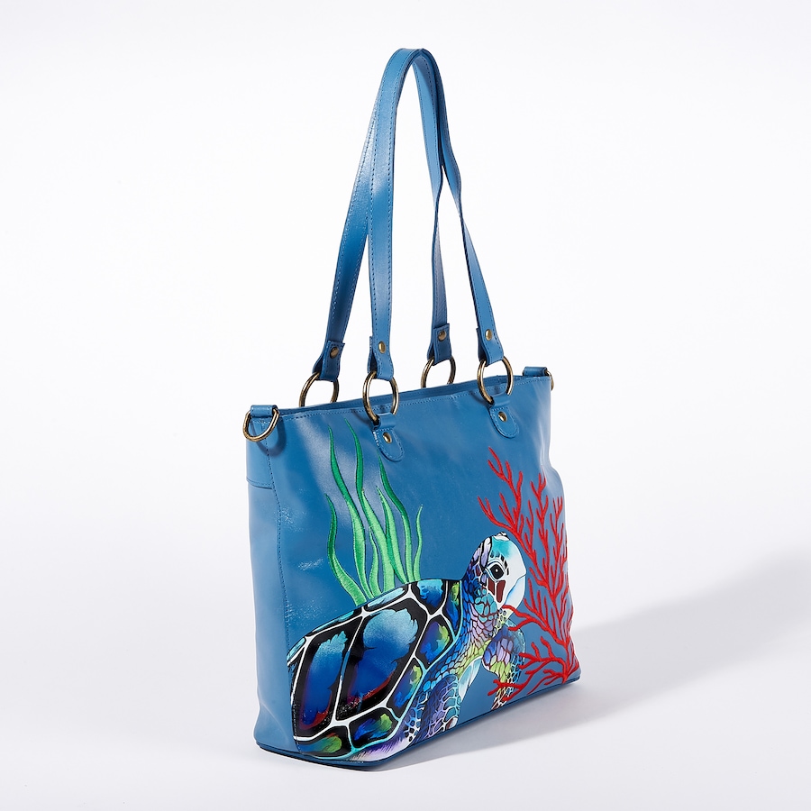 Image 219965_ALTMORE13.jpg, Product 219-965 / Price $149.88, Anuschka Painted and Embroidered Zip Top Tote from Anuschka Handbags on TSC.ca's Fashion department
