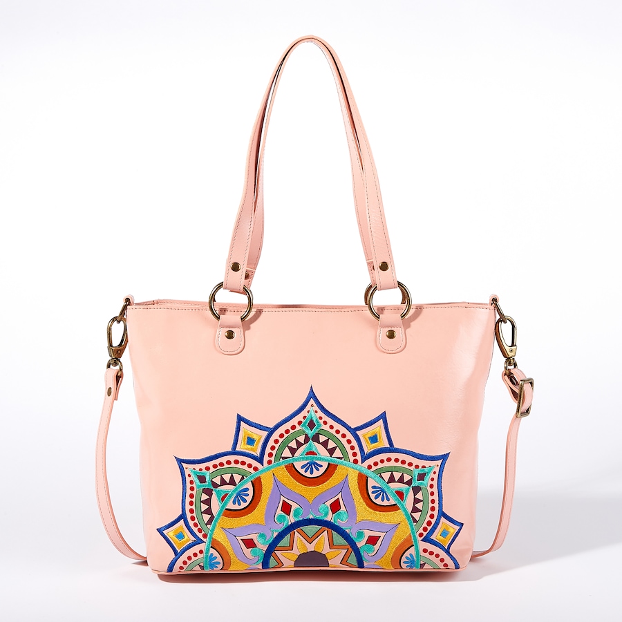 Image 219965_ALTMORE14.jpg, Product 219-965 / Price $149.88, Anuschka Painted and Embroidered Zip Top Tote from Anuschka Handbags on TSC.ca's Fashion department