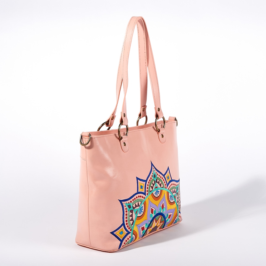Image 219965_ALTMORE16.jpg, Product 219-965 / Price $149.88, Anuschka Painted and Embroidered Zip Top Tote from Anuschka Handbags on TSC.ca's Fashion department