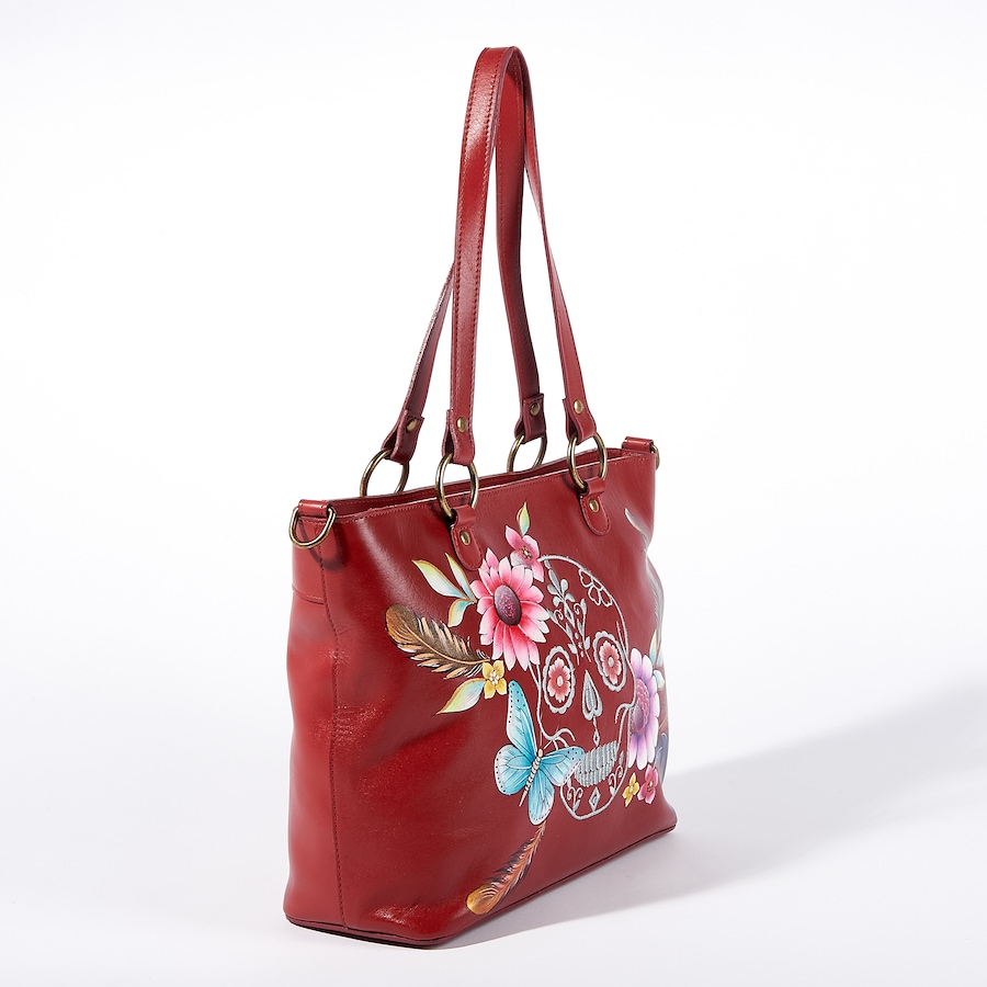 Image 219965_ALTMORE19.jpg, Product 219-965 / Price $149.88, Anuschka Painted and Embroidered Zip Top Tote from Anuschka Handbags on TSC.ca's Fashion department