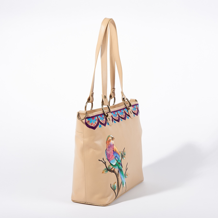 Image 219965_ALTMORE3.jpg, Product 219-965 / Price $149.88, Anuschka Painted and Embroidered Zip Top Tote from Anuschka Handbags on TSC.ca's Fashion department