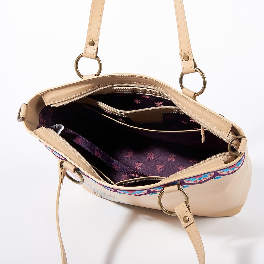 Image 219965_ALTMORE5.jpg, Product 219-965 / Price $149.88, Anuschka Painted and Embroidered Zip Top Tote from Anuschka Handbags on TSC.ca's Fashion department